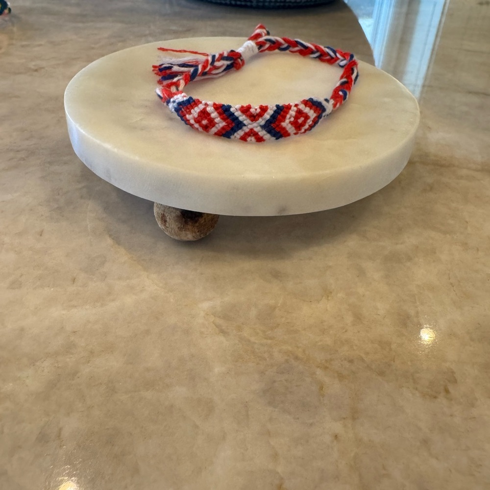 Red and Blue Woven Bracelet friendship handmade anklet